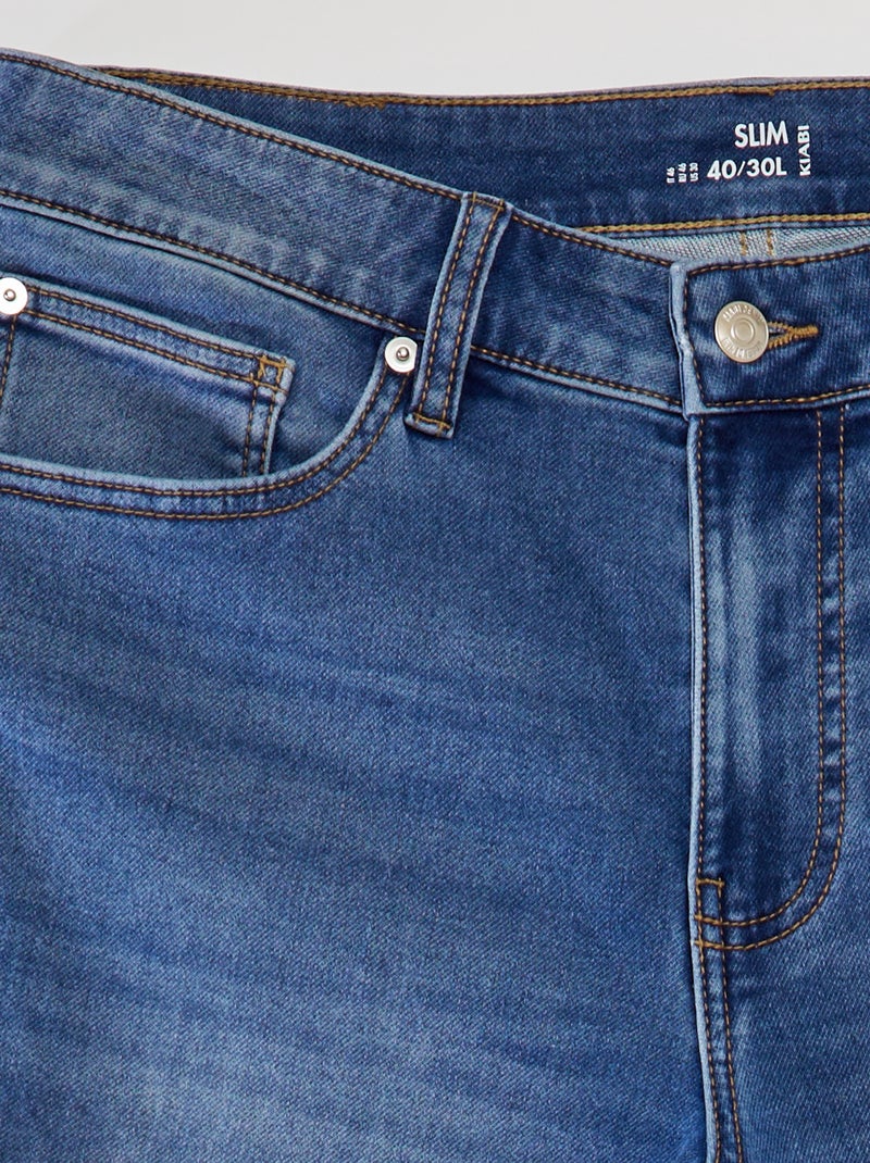 Slim-fit stretchjeans - L30 BLAUW - Kiabi