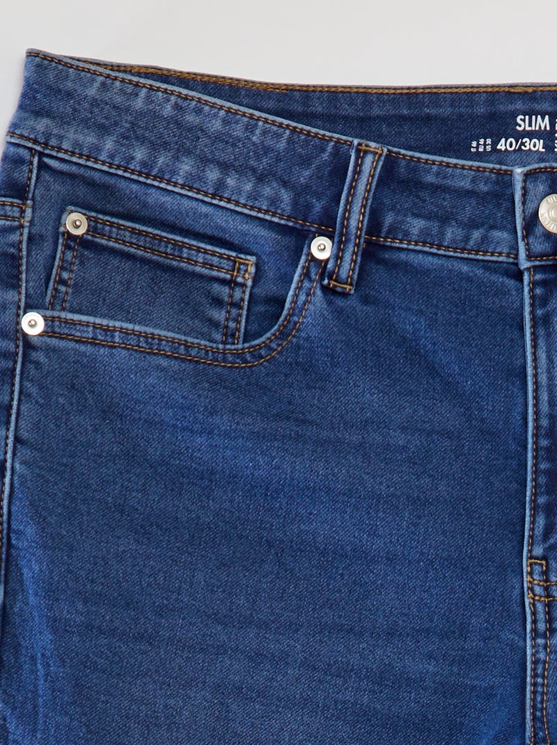 Slim-fit stretchjeans - L30 BLAUW - Kiabi