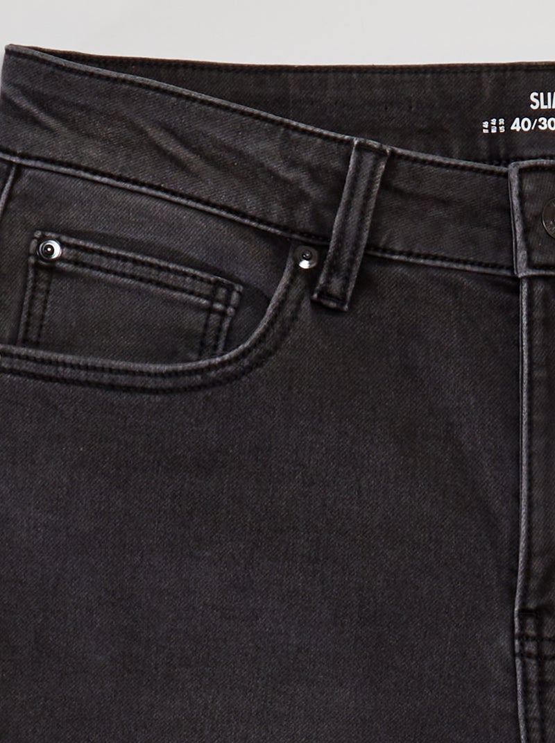 Slim-fit stretchjeans - L30 GRIJS - Kiabi