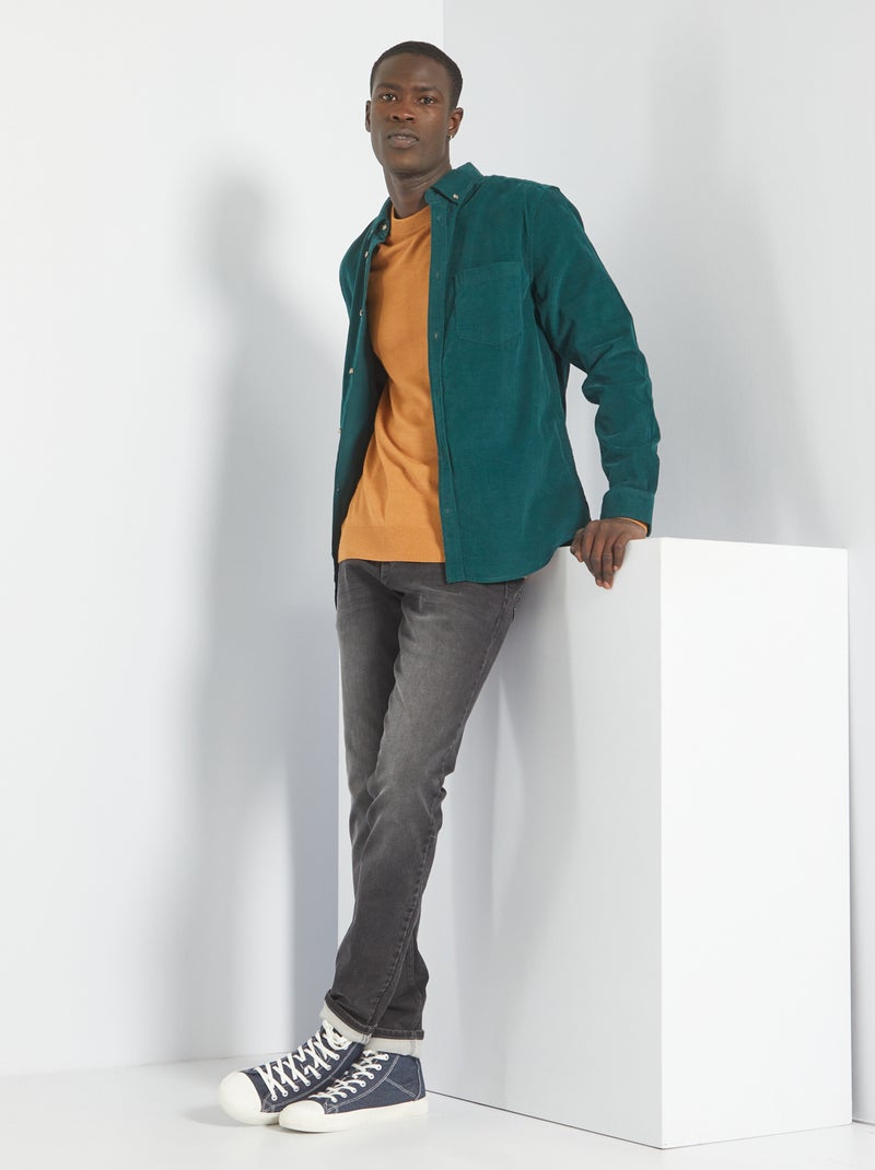 Slim-fit stretchjeans - L30 GRIJS - Kiabi
