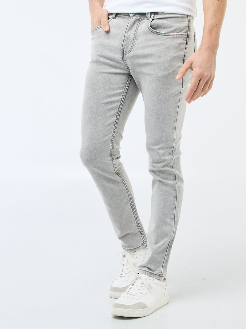 Slim-fit stretchjeans - L32 Grijs - Kiabi