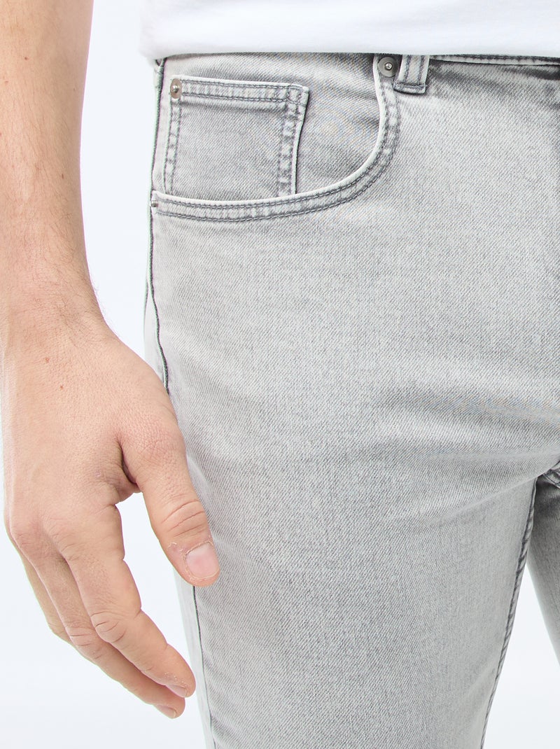Slim-fit stretchjeans - L32 Grijs - Kiabi