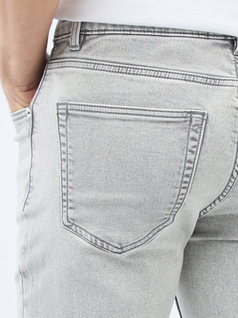 Slim-fit stretchjeans - L32 Grijs - Kiabi