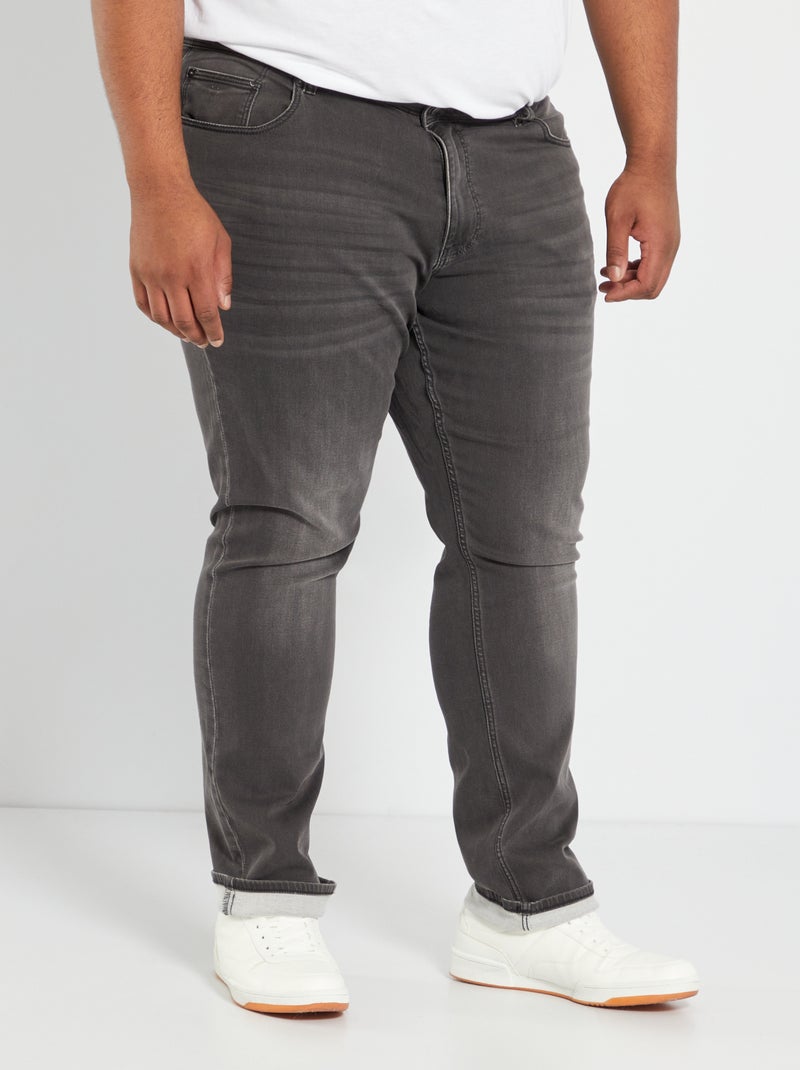Slim-fit stretchjeans ZWART - Kiabi