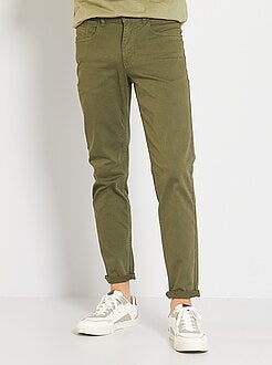 Slimfit 5-pocket broek van twill - Kiabi