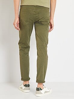 Slimfit 5-pocket broek van twill - Kiabi