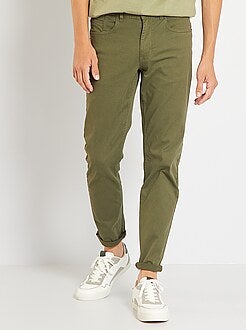 Slimfit 5-pocket broek van twill - Kiabi