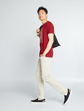 Slimfit 5-pocket broek van twill - Kiabi