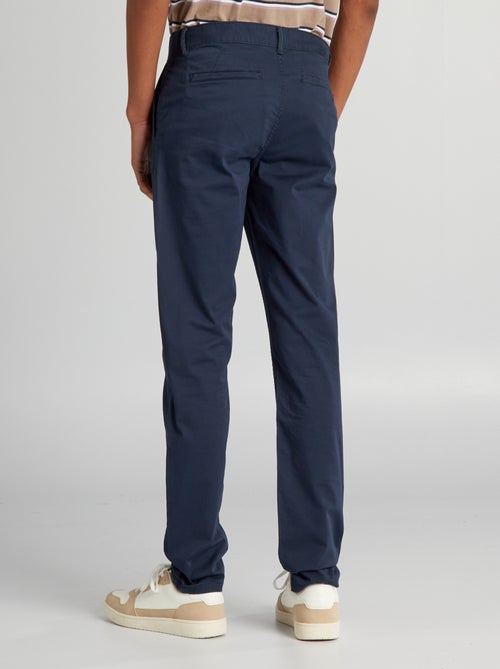 Slimfit chinobroek van 100% katoen L36 1,90+ - Kiabi