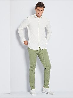 Slimfit chinobroek van 100% katoen L36 1,90+ - Kiabi