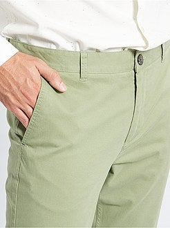 Slimfit chinobroek van 100% katoen L36 1,90+ - Kiabi