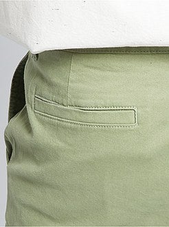 Slimfit chinobroek van 100% katoen L36 1,90+ - Kiabi