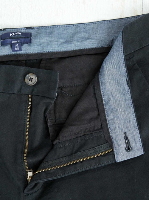 Slimfit chinobroek van 100% katoen L36 1,90+ - Kiabi