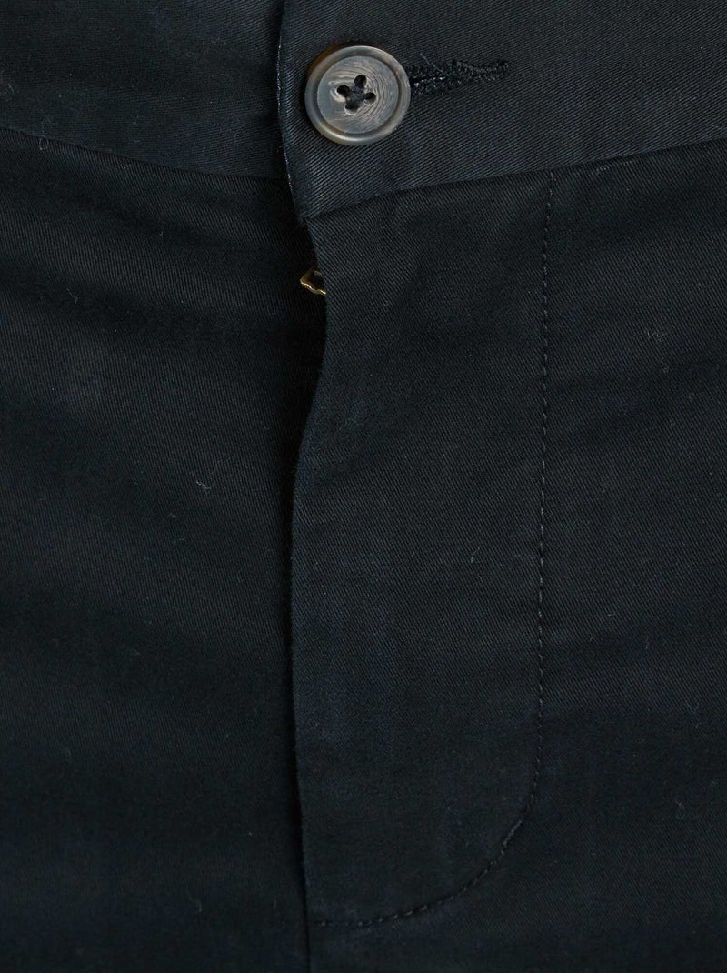 Slimfit chinobroek van 100% katoen L36 1,90+ zwart - Kiabi