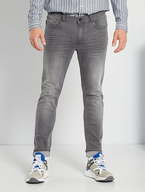 Slimfit jeans lengtemaat 36 1,90 m+ - grijs - Kiabi - 20.00€