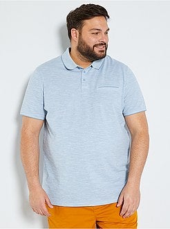 Slimfit polo van gemêleerd tricot - Kiabi