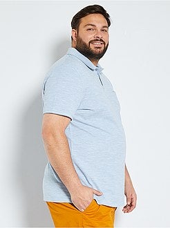 Slimfit polo van gemêleerd tricot - Kiabi