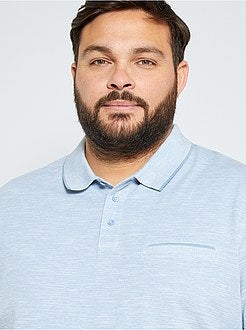 Slimfit polo van gemêleerd tricot - Kiabi