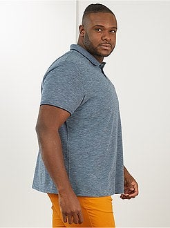 Slimfit polo van gemêleerd tricot - Kiabi