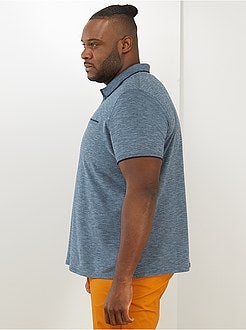 Slimfit polo van gemêleerd tricot - Kiabi