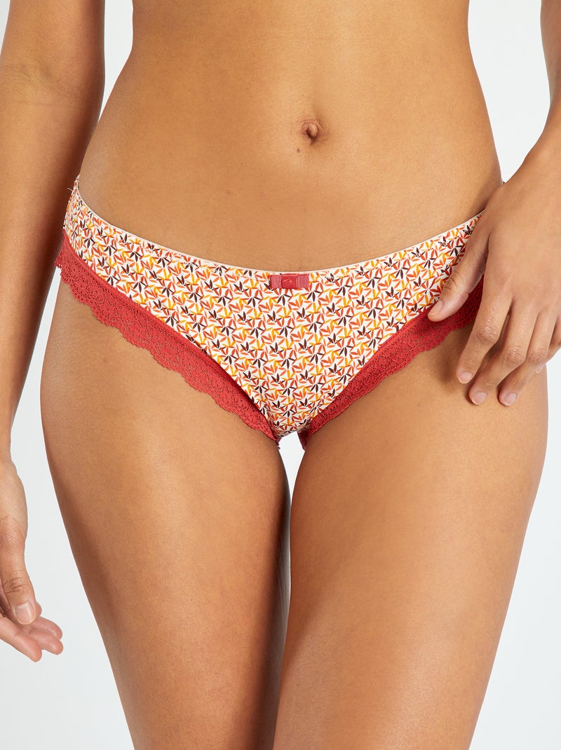 Slip 'Envie de Lingerie' BIEGE - Kiabi