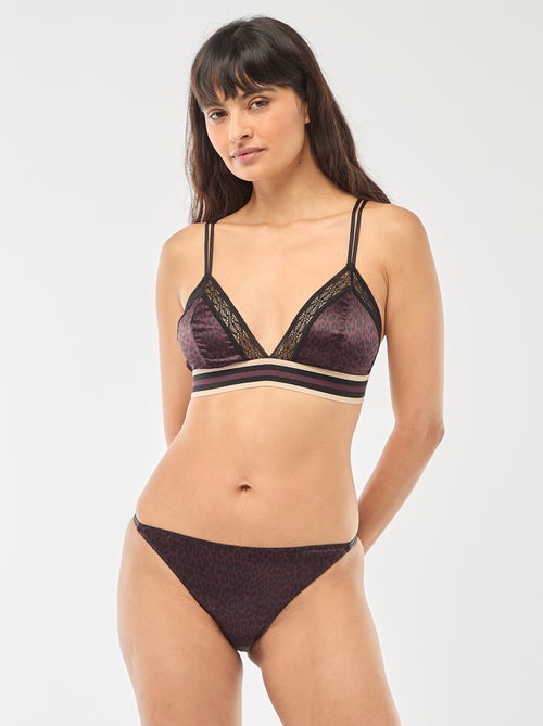 Slip met satijnglans en luipaardprint - Kiabi