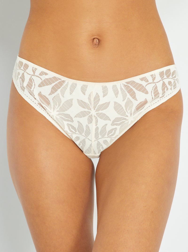 Slip Miss 'Sans Complexe' BIEGE - Kiabi