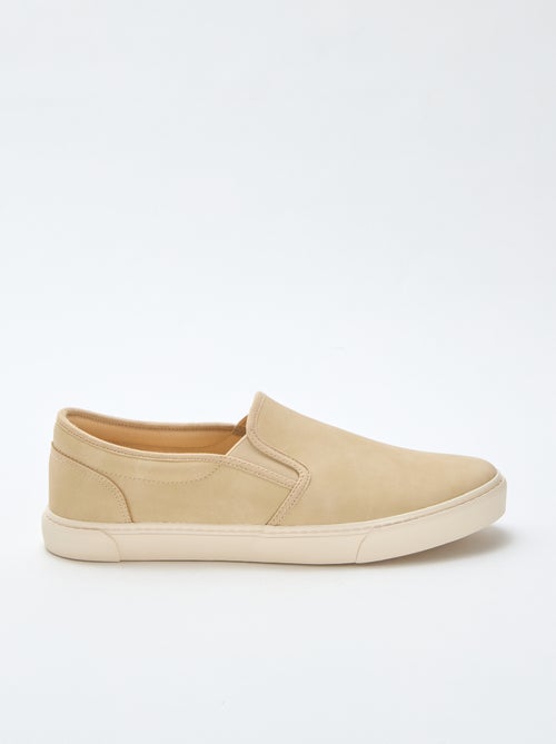 Slip-on sneakers in suedine - Kiabi