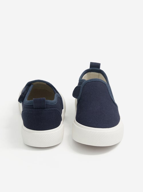 Slip-on sneakers met klittenbandsluitingen en motief - Kiabi