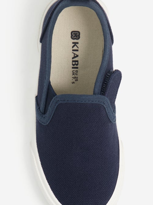 Slip-on sneakers met klittenbandsluitingen en motief - Kiabi