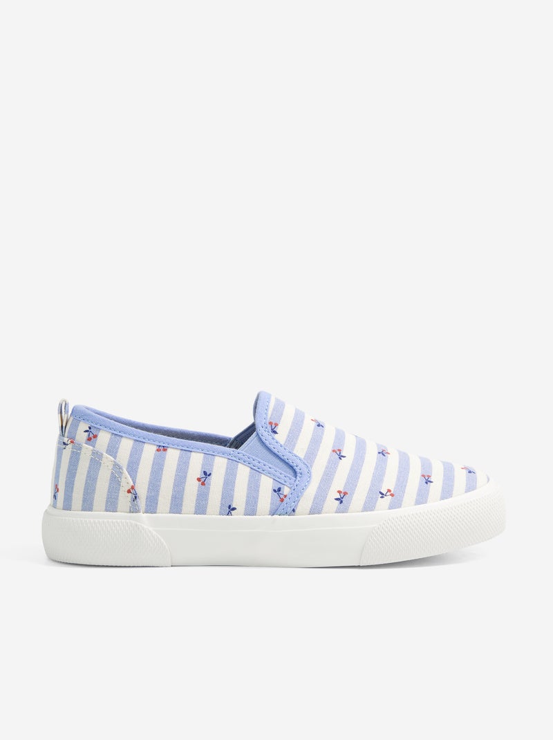 Slip-on sneakers met motief Blauw - Kiabi