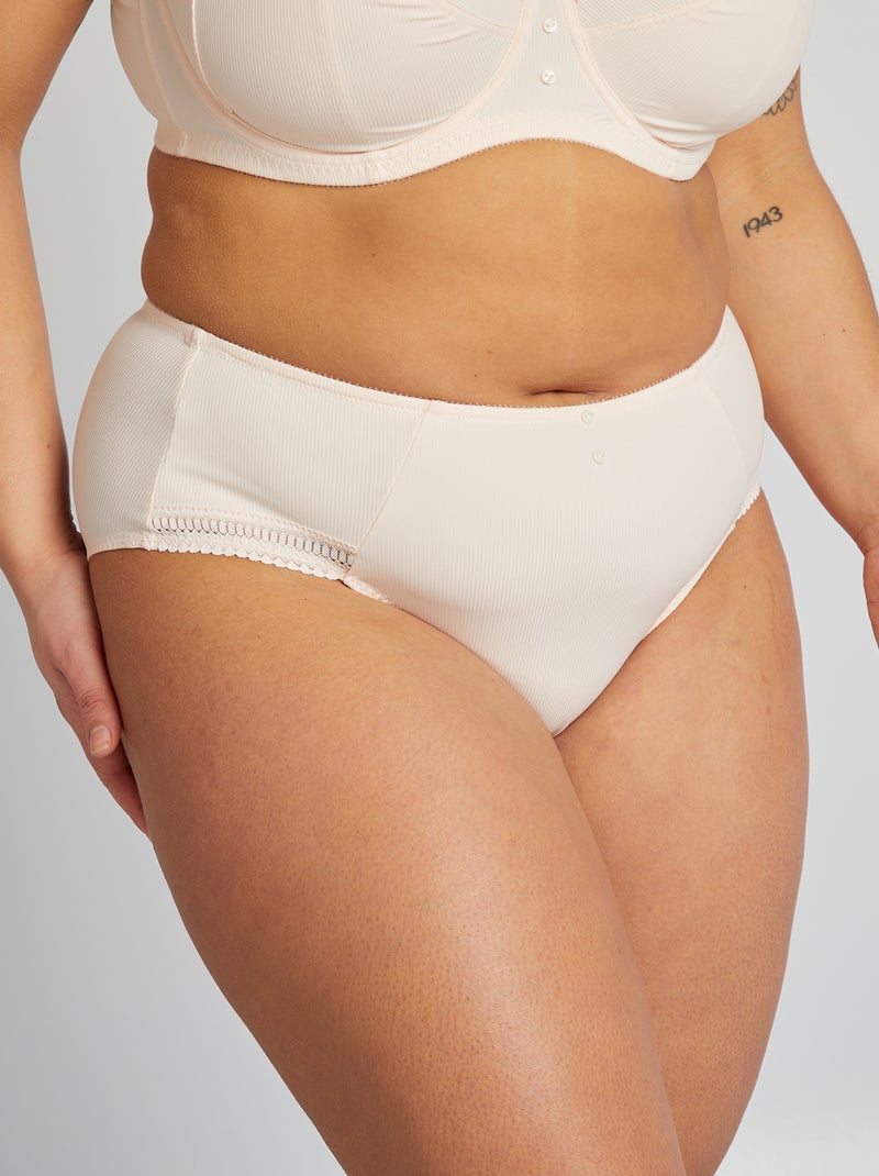Slip van geribde microvezel ROSE - Kiabi