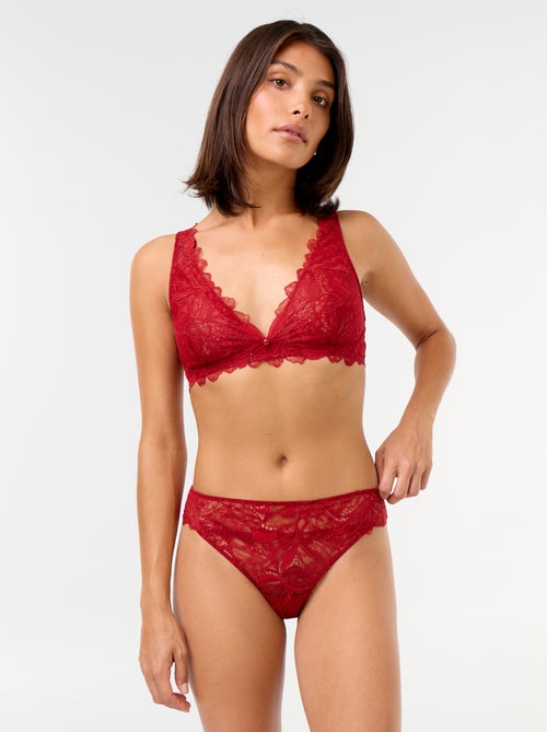 Slip van kant met pailletten - Kiabi