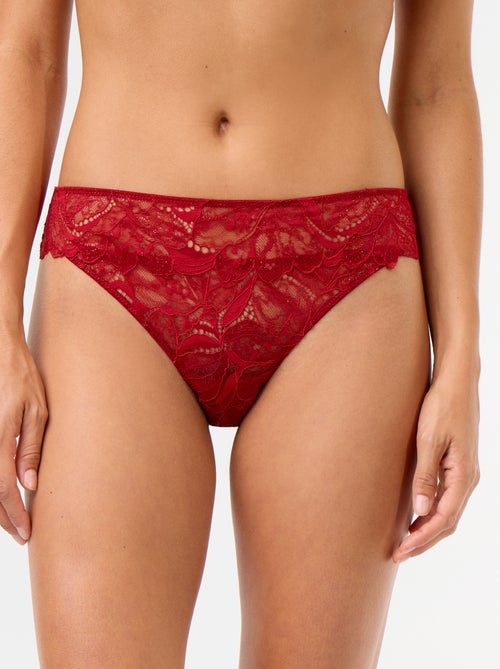 Slip van kant met pailletten - Kiabi