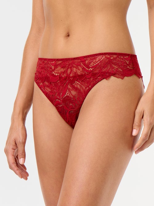 Slip van kant met pailletten - Kiabi