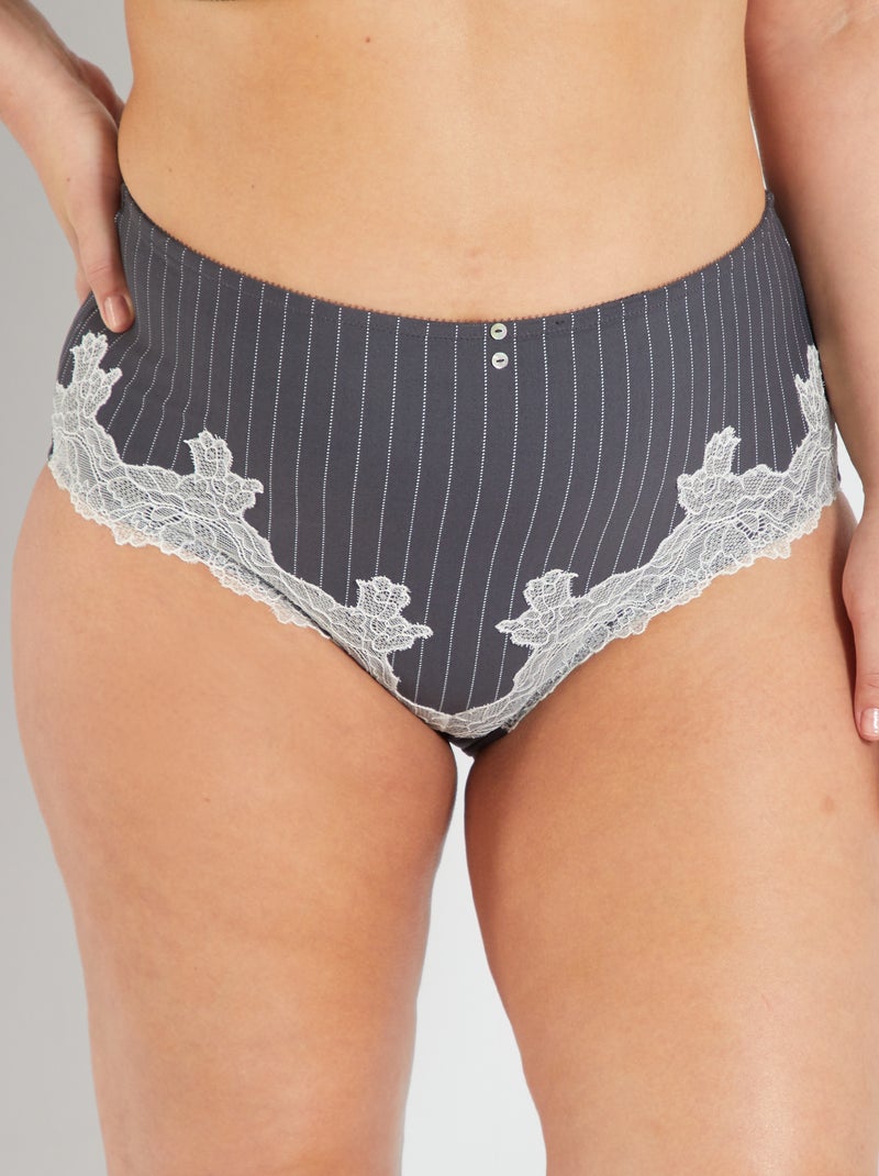 Slip van microvezel donkergrijs - Kiabi