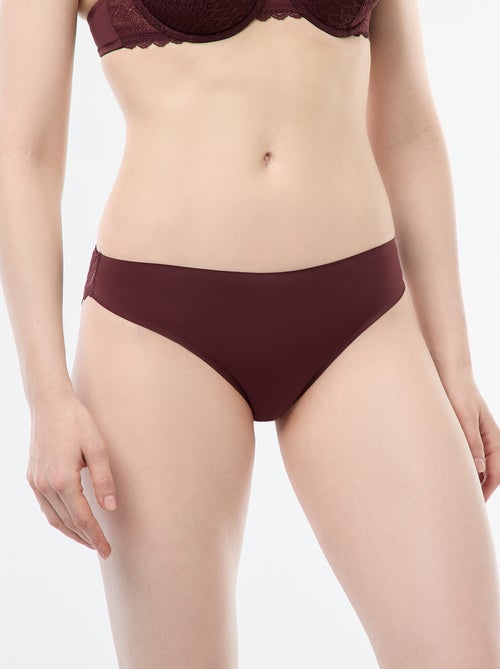 Slip van microvezel en kant - Kiabi