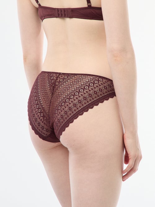 Slip van microvezel en kant - Kiabi