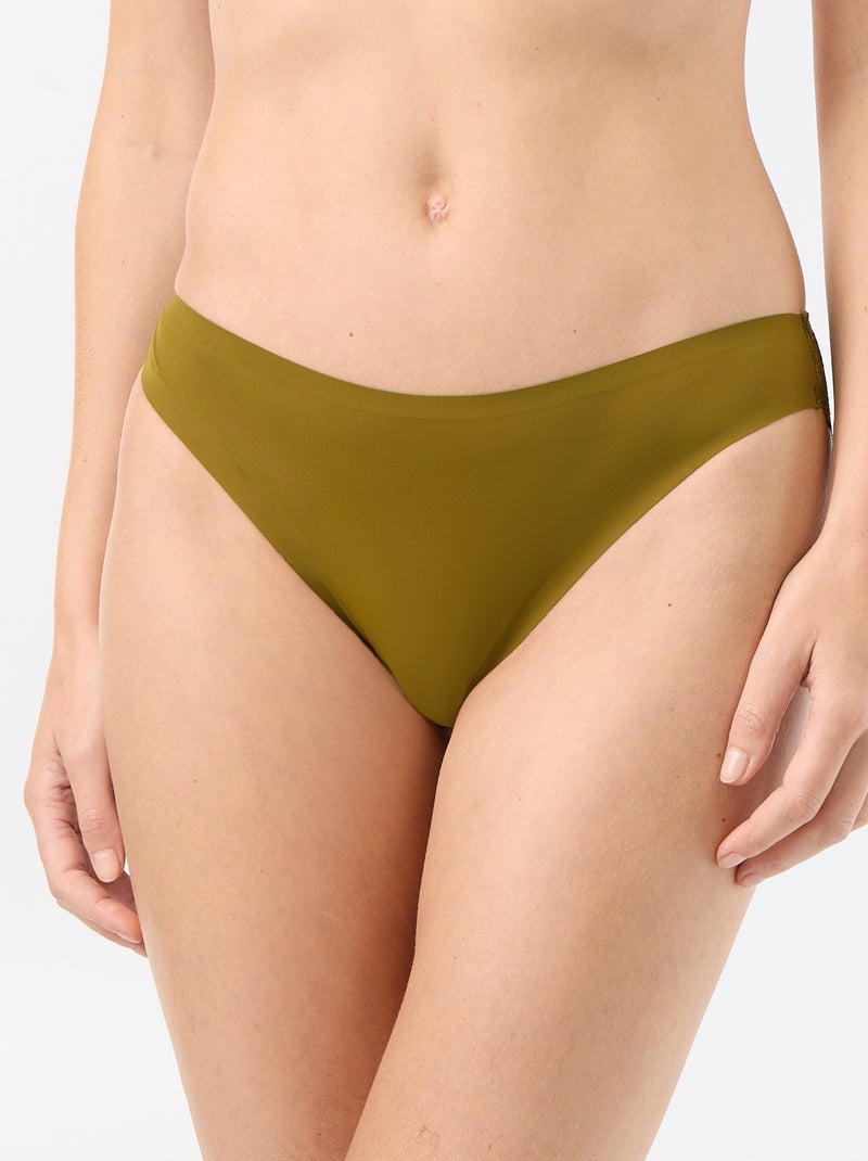Slip van microvezel en kant Groen - Kiabi