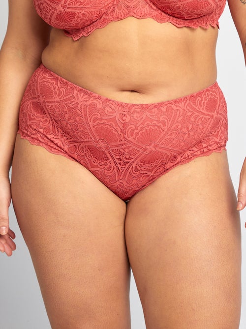 Slip van microvezel en kant - Kiabi