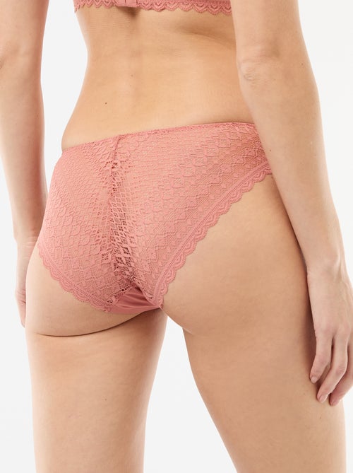 Slip van microvezel en kant - Kiabi