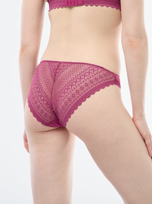Slip van microvezel en kant - Kiabi
