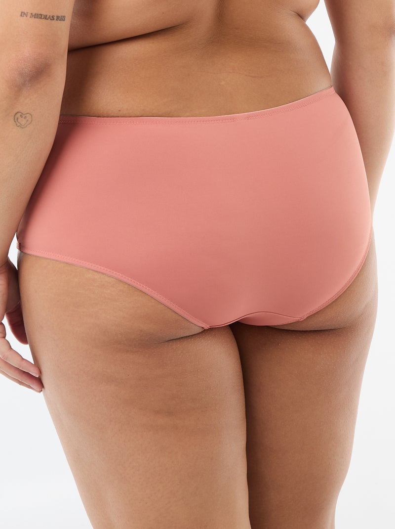 Slip van satijnachtige stof met kant Rose - Kiabi