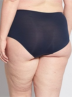 Slipje met een hoge taille met kant - Kiabi