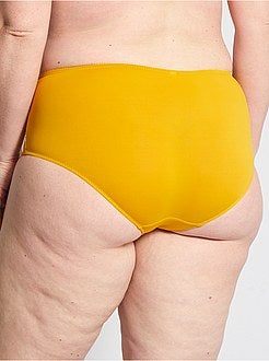 Slipje met een hoge taille met kant - Kiabi