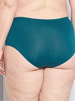 Slipje met een hoge taille met kant - Kiabi