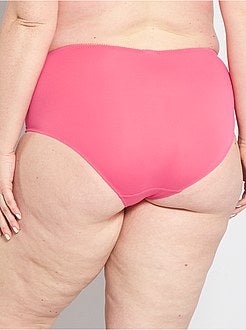 Slipje met een hoge taille met kant - Kiabi