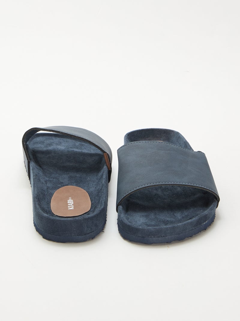 Slippers met één band Blauw - Kiabi