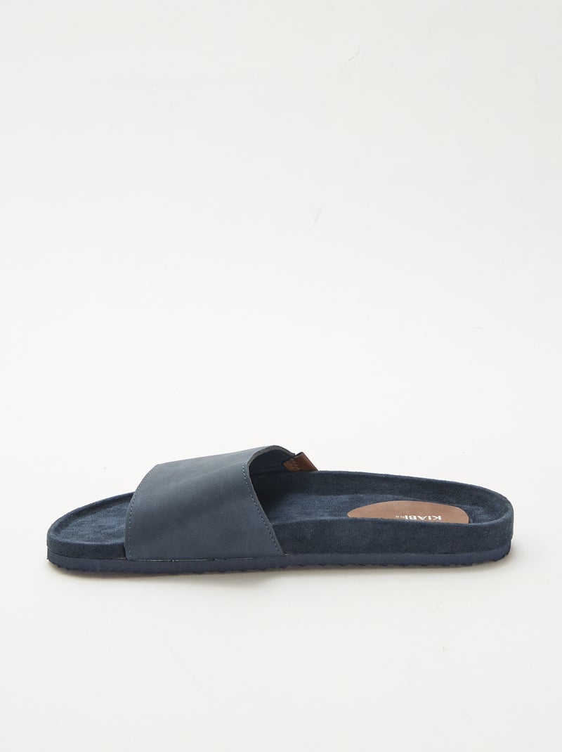 Slippers met één band Blauw - Kiabi