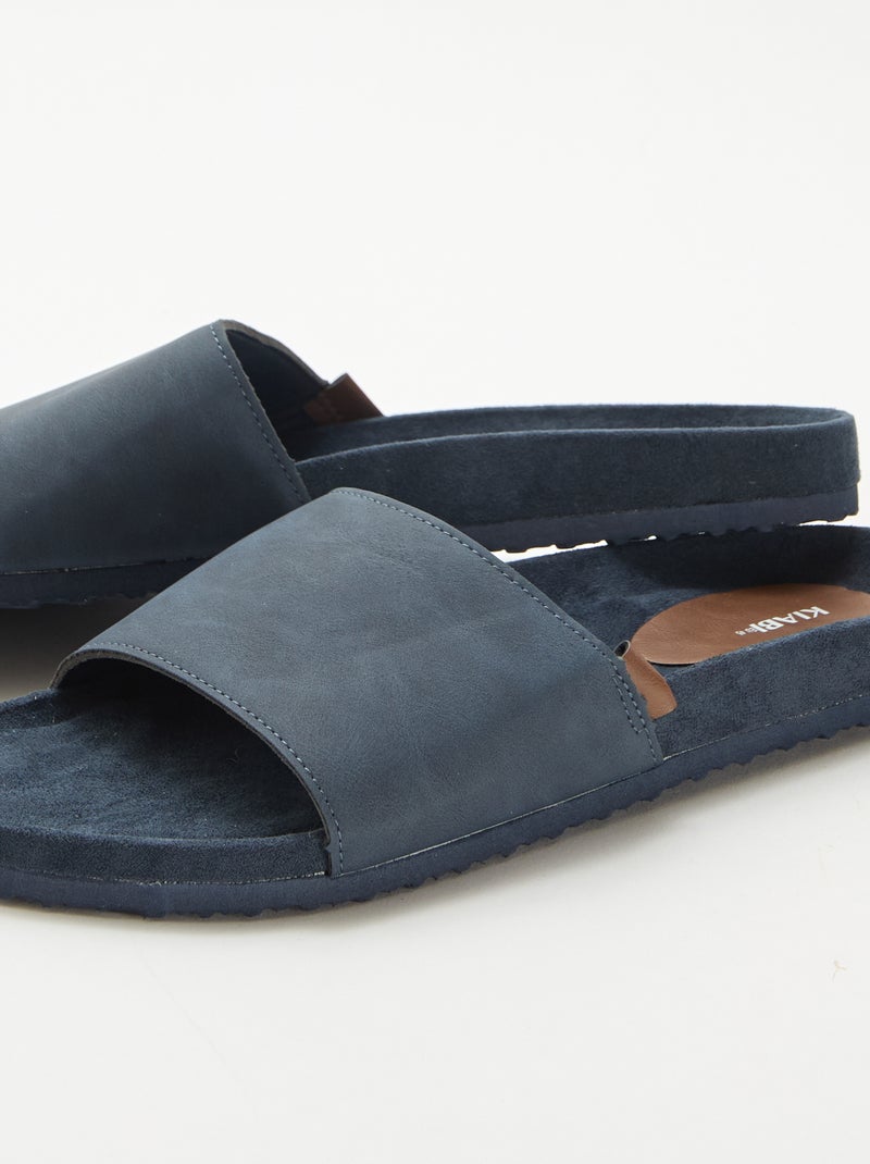 Slippers met één band Blauw - Kiabi